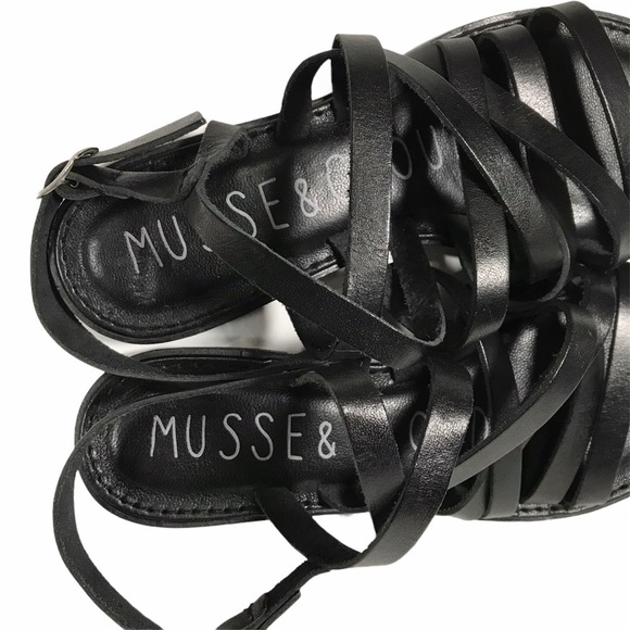 MUSSE & CLOUD KENIA LEATHER SLING FLAT SANDAL NWOT - Picture 9 of 10